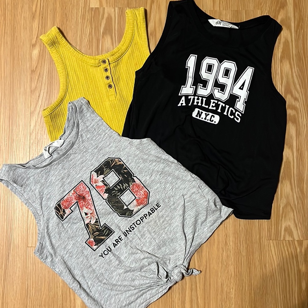 Lot of 3 Sleeveless Tanks, H&M/Old Navy, Size 10-12